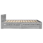 Casa si Gradina - Mobilier - Paturi si accesorii - Paturi - Cadru de pat cu tablie gri sonoma 120x190 cm lemn prelucrat - Infinity.ro