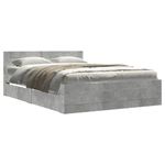 Casa si Gradina - Mobilier - Paturi si accesorii - Paturi - Cadru de pat cu tablie gri beton 140x200 cm lemn prelucrat - Infinity.ro
