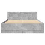 Casa si Gradina - Mobilier - Paturi si accesorii - Paturi - Cadru de pat cu tablie gri beton 140x200 cm lemn prelucrat - Infinity.ro