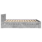 Casa si Gradina - Mobilier - Paturi si accesorii - Paturi - Cadru de pat cu tablie gri beton 140x200 cm lemn prelucrat - Infinity.ro
