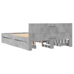 Casa si Gradina - Mobilier - Paturi si accesorii - Paturi - Cadru de pat cu tablie gri beton 140x200 cm lemn prelucrat - Infinity.ro