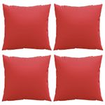 Casa si Gradina - Textile si covoare - Perne si pilote - Perne decorative - Perne de canapea, 4 buc., rosu, 50x50 cm, textil - Infinity.ro