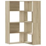 Casa si Gradina - Mobilier - Biblioteci si rafturi - Biblioteci - Biblioteca de colt cu 4 niveluri stejar sonoma 85x85x140cm lemn - Infinity.ro