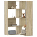 Casa si Gradina - Mobilier - Biblioteci si rafturi - Biblioteci - Biblioteca de colt cu 4 niveluri stejar sonoma 85x85x140cm lemn - Infinity.ro