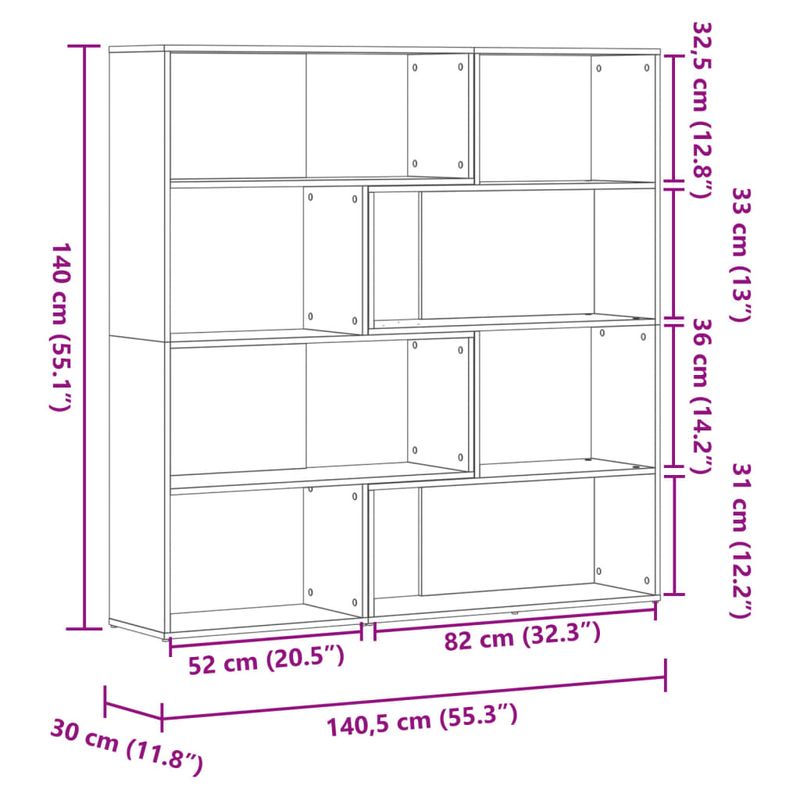 Casa si Gradina - Mobilier - Biblioteci si rafturi - Biblioteci - Biblioteca de colt cu 4 niveluri stejar sonoma 85x85x140cm lemn - Infinity.ro