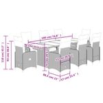Casa si Gradina - Gradina si terasa - Mobilier exterior - Seturi mobila gradina - Set bistro de gradina cu perne, 9 piese, maro, poliratan - Infinity.ro