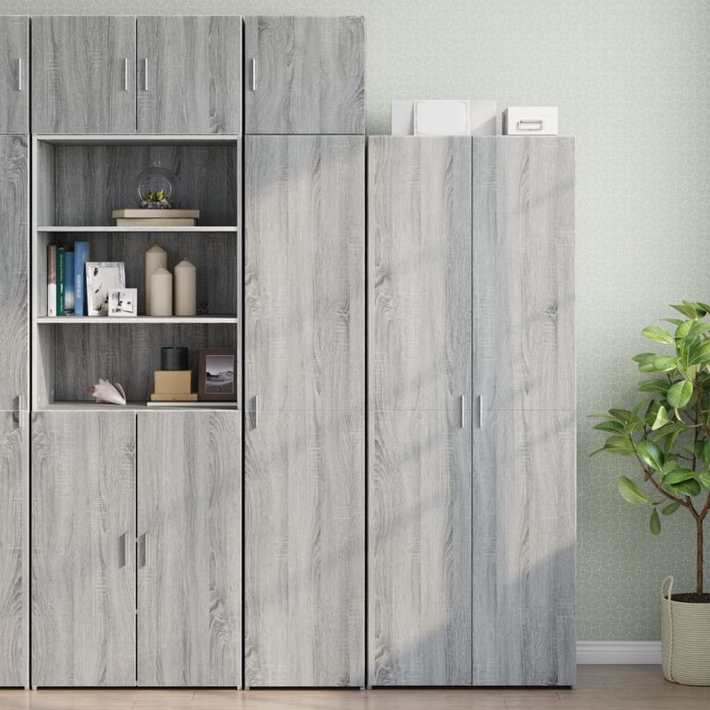 Casa si Gradina - Mobilier - Comode si corpuri - Comode - Dulap depozitare slim sonoma gri 40x42,5x225 cm lemn prelucrat - Infinity.ro