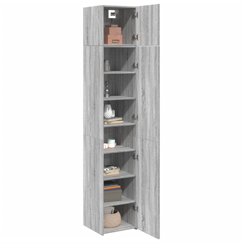 Casa si Gradina - Mobilier - Comode si corpuri - Comode - Dulap depozitare slim sonoma gri 40x42,5x225 cm lemn prelucrat - Infinity.ro