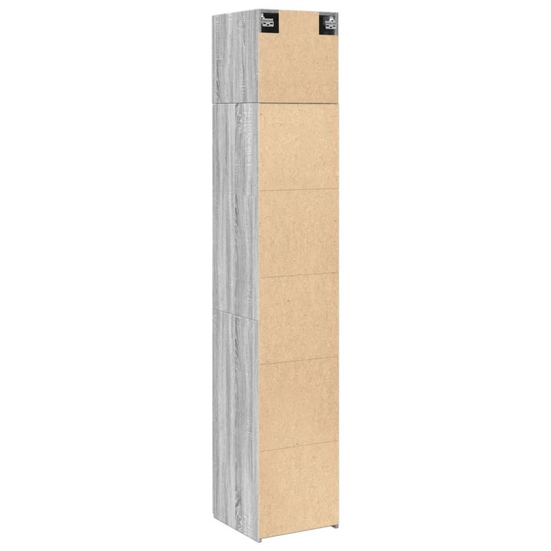 Casa si Gradina - Mobilier - Comode si corpuri - Comode - Dulap depozitare slim sonoma gri 40x42,5x225 cm lemn prelucrat - Infinity.ro