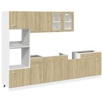Casa si Gradina - Mobilier - Comode si corpuri - Corpuri bucatarie - Set dulapuri de bucatarie 7 piese stejar sonoma, lemn prelucrat - Infinity.ro