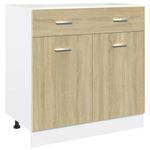 Casa si Gradina - Mobilier - Comode si corpuri - Corpuri bucatarie - Set dulapuri de bucatarie 7 piese stejar sonoma, lemn prelucrat - Infinity.ro