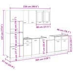 Casa si Gradina - Mobilier - Comode si corpuri - Corpuri bucatarie - Set dulapuri de bucatarie 7 piese stejar sonoma, lemn prelucrat - Infinity.ro