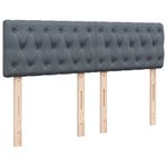 Casa si Gradina - Mobilier - Paturi si accesorii - Paturi - Pat box spring cu saltea, gri inchis, 160x200 cm, catifea - Infinity.ro