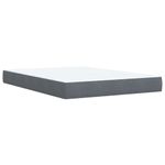 Casa si Gradina - Mobilier - Paturi si accesorii - Paturi - Pat box spring cu saltea, gri inchis, 160x200 cm, catifea - Infinity.ro