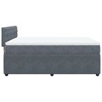 Casa si Gradina - Mobilier - Paturi si accesorii - Paturi - Pat box spring cu saltea, gri inchis, 160x200 cm, catifea - Infinity.ro