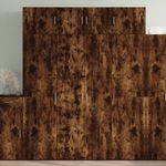 Casa si Gradina - Mobilier - Comode si corpuri - Comode - Dulap depozitare stejar fumuriu 80x42,5x225 cm lemn prelucrat - Infinity.ro