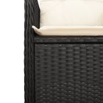 Casa si Gradina - Gradina si terasa - Mobilier exterior - Seturi mobila gradina - Set bistro de gradina, 9 piese, cu perne, negru, poliratan - Infinity.ro