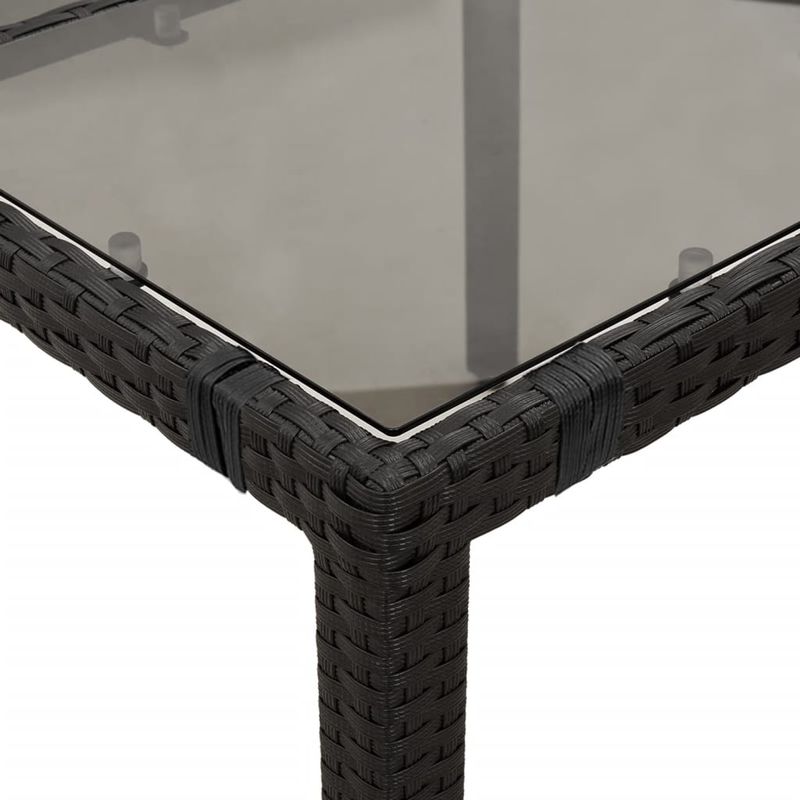Casa si Gradina - Gradina si terasa - Mobilier exterior - Seturi mobila gradina - Set bistro de gradina, 9 piese, cu perne, negru, poliratan - Infinity.ro