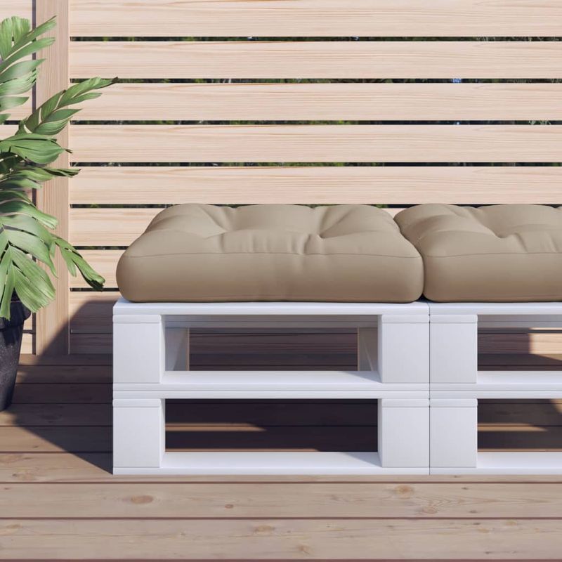 Casa si Gradina - Gradina si terasa - Mobilier exterior - Perne decorative exterior - Perna pentru paleti, gri taupe, 60x60x12 cm, textil - Infinity.ro