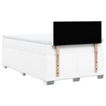 Casa si Gradina - Mobilier - Paturi si accesorii - Paturi - Pat box spring cu saltea, alb, 120x190 cm, piele ecologica - Infinity.ro
