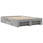 Casa si Gradina - Mobilier - Paturi si accesorii - Paturi - Cadru de pat, gri beton, 120x200 cm, lemn prelucrat - Infinity.ro