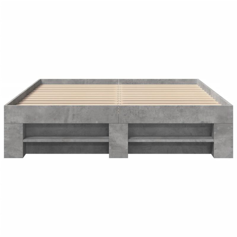 Casa si Gradina - Mobilier - Paturi si accesorii - Paturi - Cadru de pat, gri beton, 120x200 cm, lemn prelucrat - Infinity.ro
