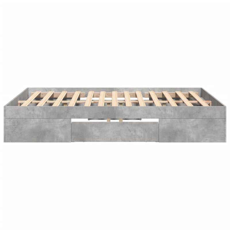 Casa si Gradina - Mobilier - Paturi si accesorii - Paturi - Cadru de pat, gri beton, 120x200 cm, lemn prelucrat - Infinity.ro