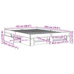 Casa si Gradina - Mobilier - Paturi si accesorii - Paturi - Cadru de pat, gri beton, 120x200 cm, lemn prelucrat - Infinity.ro