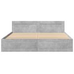 Casa si Gradina - Mobilier - Paturi si accesorii - Paturi - Cadru de pat cu tablie gri beton 180x200 cm lemn prelucrat - Infinity.ro