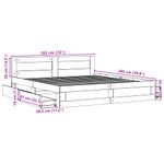 Casa si Gradina - Mobilier - Paturi si accesorii - Paturi - Cadru de pat cu tablie gri beton 180x200 cm lemn prelucrat - Infinity.ro