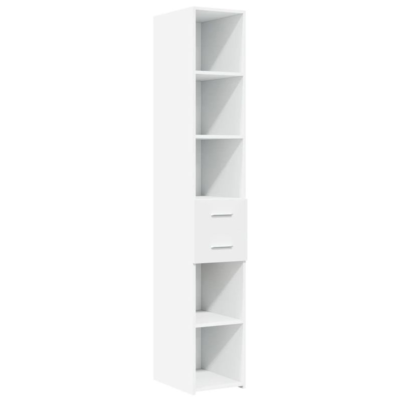 Casa si Gradina - Mobilier - Comode si corpuri - Comode - Dulap depozitare slim alb 30x42,5x225 cm lemn prelucrat - Infinity.ro