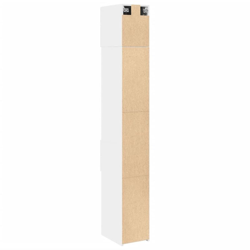 Casa si Gradina - Mobilier - Comode si corpuri - Comode - Dulap depozitare slim alb 30x42,5x225 cm lemn prelucrat - Infinity.ro