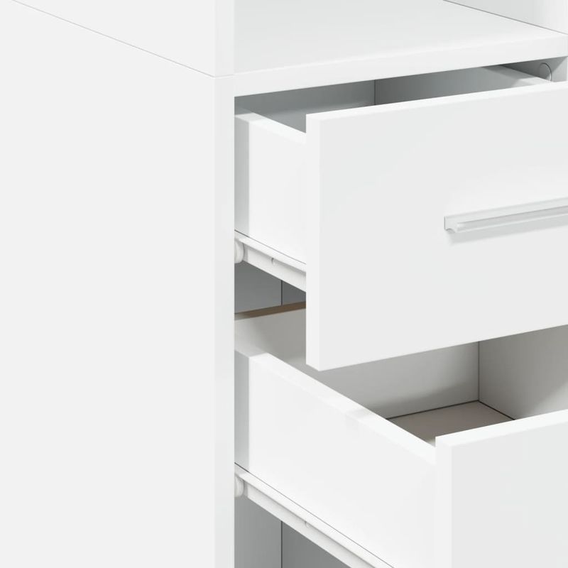 Casa si Gradina - Mobilier - Comode si corpuri - Comode - Dulap depozitare slim alb 30x42,5x225 cm lemn prelucrat - Infinity.ro