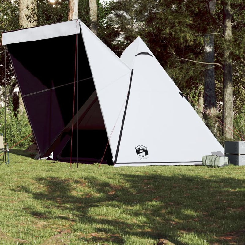 Sport si Outdoor - Camping - Corturi camping - Cort de familie Tipi 6 persoane, alb opac textil impermeabil - Infinity.ro