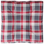 Casa si Gradina - Gradina si terasa - Mobilier exterior - Perne decorative exterior - Perna de paleti, rosu carouri, 80x80x12 cm, material textil - Infinity.ro