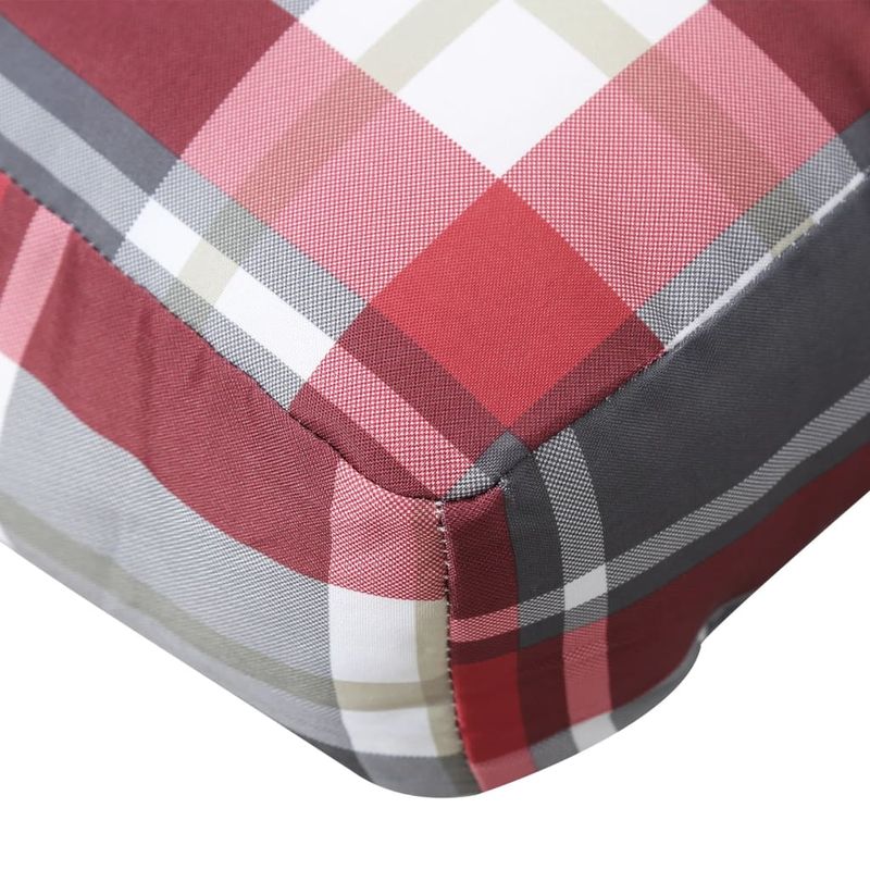 Casa si Gradina - Gradina si terasa - Mobilier exterior - Perne decorative exterior - Perna de paleti, rosu carouri, 80x80x12 cm, material textil - Infinity.ro