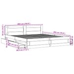 Casa si Gradina - Mobilier - Paturi si accesorii - Paturi - Cadru de pat cu tablie stejar fumuriu 200x200 cm lemn prelucrat - Infinity.ro