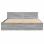 Casa si Gradina - Mobilier - Paturi si accesorii - Paturi - Cadru de pat cu tablie gri sonoma 180x200 cm lemn prelucrat - Infinity.ro