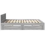 Casa si Gradina - Mobilier - Paturi si accesorii - Paturi - Cadru de pat cu tablie gri sonoma 180x200 cm lemn prelucrat - Infinity.ro
