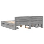 Casa si Gradina - Mobilier - Paturi si accesorii - Paturi - Cadru de pat cu tablie gri sonoma 180x200 cm lemn prelucrat - Infinity.ro