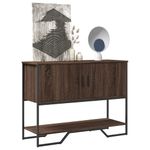 Casa si Gradina - Mobilier - Comode si corpuri - Console - Masuta consola, stejar maro, 100x35x74,5 cm, lemn prelucrat - Infinity.ro