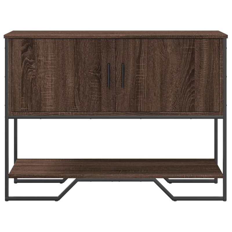 Casa si Gradina - Mobilier - Comode si corpuri - Console - Masuta consola, stejar maro, 100x35x74,5 cm, lemn prelucrat - Infinity.ro