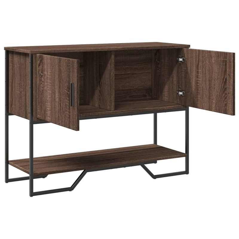 Casa si Gradina - Mobilier - Comode si corpuri - Console - Masuta consola, stejar maro, 100x35x74,5 cm, lemn prelucrat - Infinity.ro