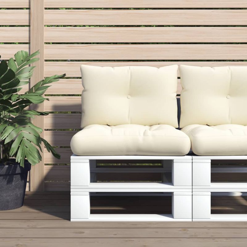 Casa si Gradina - Gradina si terasa - Mobilier exterior - Perne decorative exterior - Perne de paleti, 2 buc., crem, material textil - Infinity.ro