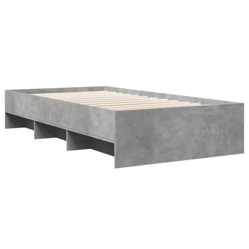 Casa si Gradina - Mobilier - Paturi si accesorii - Paturi - Cadru de pat, gri beton, 90x190 cm, lemn prelucrat - Infinity.ro