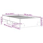 Casa si Gradina - Mobilier - Paturi si accesorii - Paturi - Cadru de pat, gri beton, 90x190 cm, lemn prelucrat - Infinity.ro