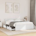 Casa si Gradina - Mobilier - Paturi si accesorii - Paturi - Cadru de pat cu tablie, alb, 140x190 cm, lemn prelucrat - Infinity.ro