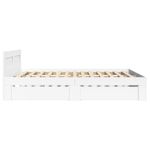 Casa si Gradina - Mobilier - Paturi si accesorii - Paturi - Cadru de pat cu tablie, alb, 140x190 cm, lemn prelucrat - Infinity.ro
