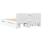 Casa si Gradina - Mobilier - Paturi si accesorii - Paturi - Cadru de pat cu tablie, alb, 140x190 cm, lemn prelucrat - Infinity.ro