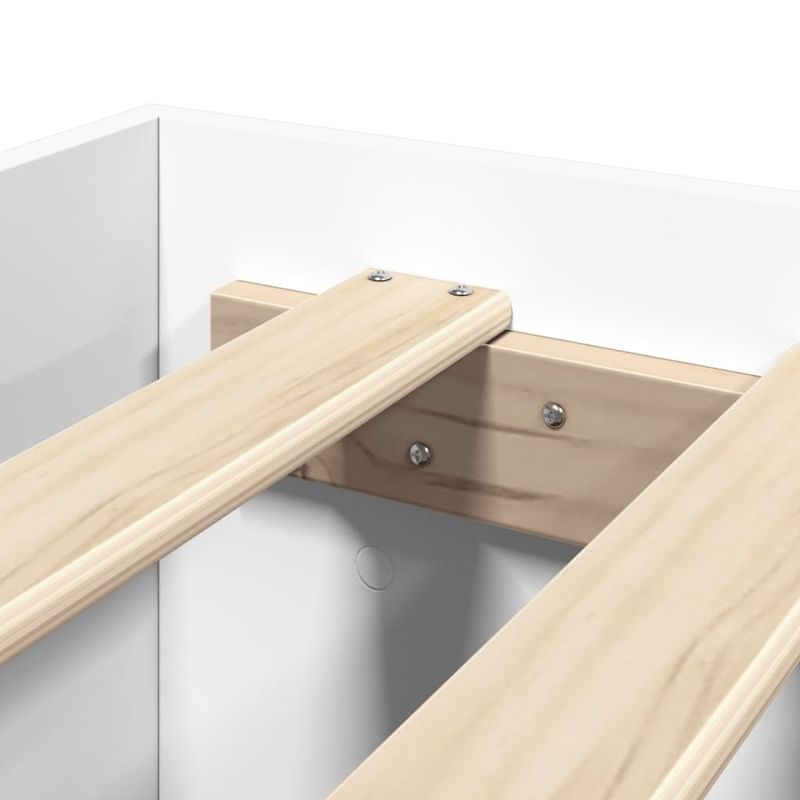 Casa si Gradina - Mobilier - Paturi si accesorii - Paturi - Cadru de pat cu tablie, alb, 140x190 cm, lemn prelucrat - Infinity.ro